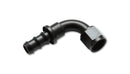 Vibrant -8AN Push-On 90 Deg Hose End Fitting - Aluminum