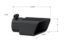 MBRP Universal Tip 4.75inx 3in Rectangle Angled Cut 3in O.D. inlet Driver Side 7.375in length Black