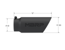 MBRP Universal Tip 5 O.D. Dual Wall Angled 4 inlet 12 length - Black Finish