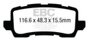 EBC 13+ Acura RLX 3.5 Redstuff Rear Brake Pads