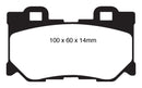 EBC 08-13 Infiniti FX50 5.0 Redstuff Rear Brake Pads