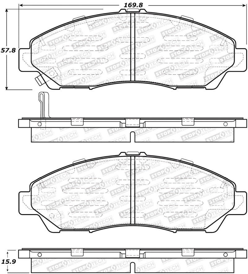 StopTech Street Brake Pads - Front/Rear