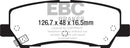 EBC 15+ Ford Mustang 2.3 Turbo Yellowstuff Rear Brake Pads