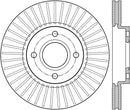 Stoptech 14-16 Ford Fiesta Front Cryo Rotor