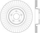 StopTech 14.5+ Ford Focus ST Front Left Slotted Performance Rotor