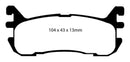 EBC 97-02 Ford Escort 2.0 Redstuff Rear Brake Pads