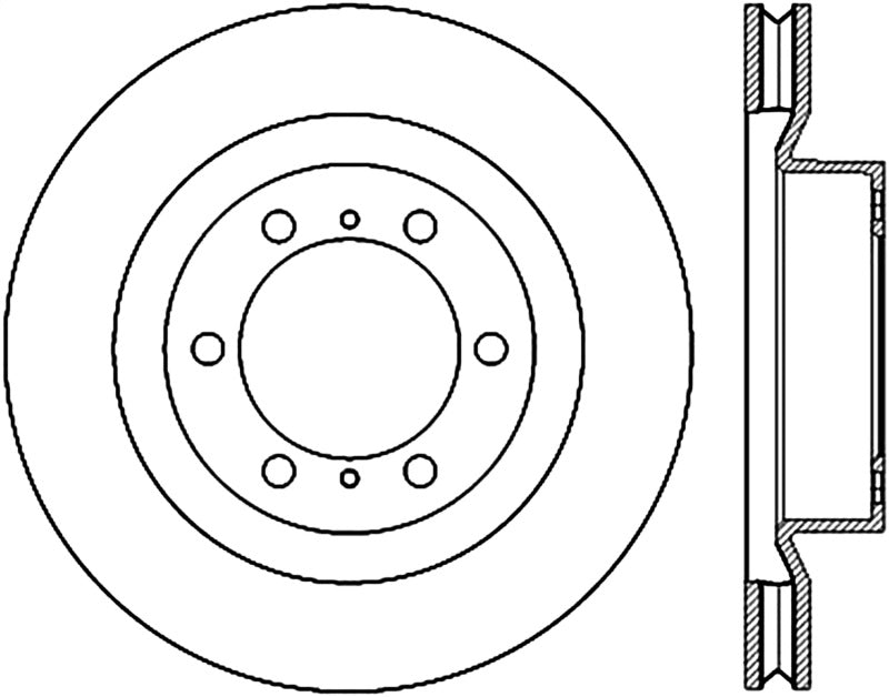 StopTech 15-17 Lexus GX Front Slotted Left Cryo Rotor