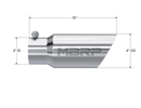 MBRP Universal Tip 4in OD 3in Inlet 10in Length Dual Wall Angled End T304