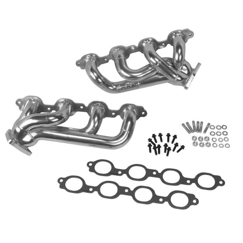 BBK 14-18 GM Truck 5.3/6.2 1 3/4in Shorty Tuned Length Headers - Polished Silver Ceramic