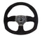 NRG Reinforced Steering Wheel (320mm Horizontal / 330mm Vertical) Black Suede w/Black Stitching