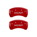 MGP 4 Caliper Covers Engraved Front Pontiac Engraved Rear GXP Red finish silver ch