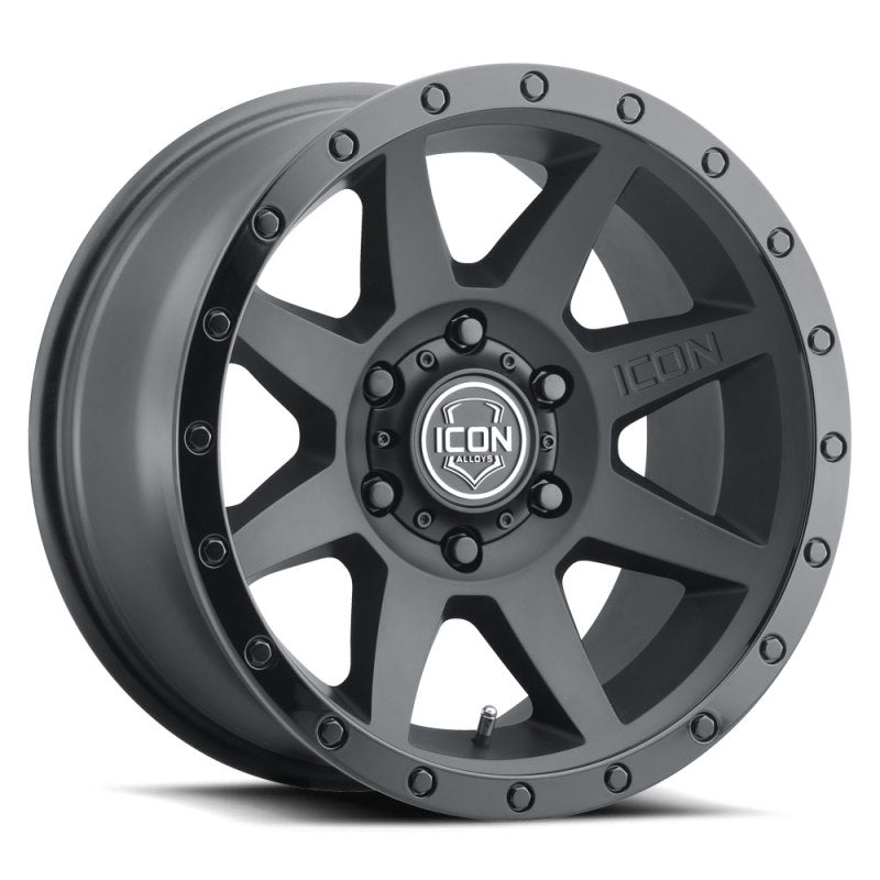 ICON Rebound 17x8.5 5x5 -6mm Offset 4.5in BS 71.5mm Bore Double Black Wheel