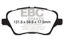 EBC 13+ Ford Fiesta 1.6 Turbo ST Redstuff Front Brake Pads