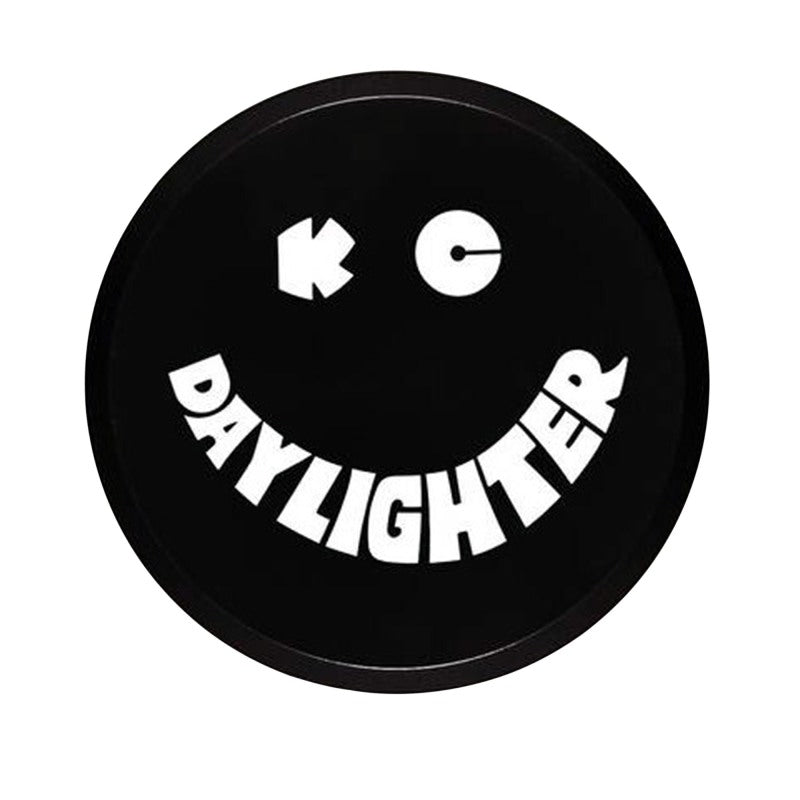 KC HiLiTES 6in. Round Hard Cover for Daylighter/SlimLite/Pro-Sport (Single) - Black w/White Smile