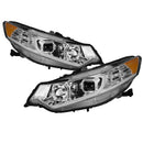 xTune 09-14 Acura TSX Projector Headlights - Light Bar DRL - Chrome (PRO-JH-ATSX09-LB-C)