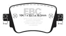 EBC 15-21 Volkswagen GTi 2.0 Turbo Ultimax2 Rear Brake Pads