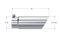 MBRP Universal Tip 3in O.D. Dual Wall Angled End 3 inlet 12 length