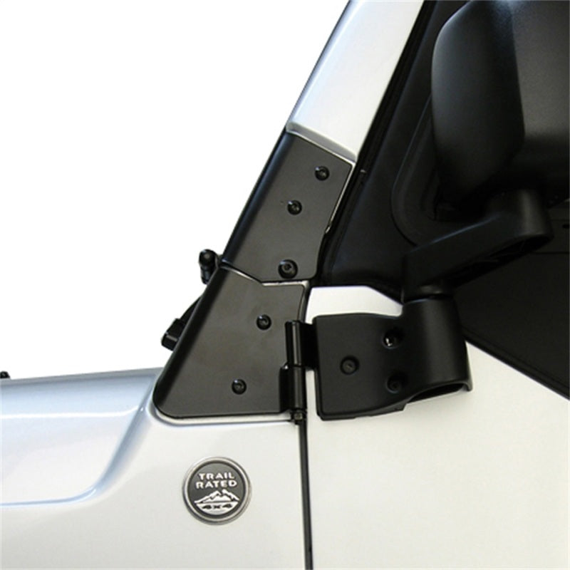 Rugged Ridge 97-06 Jeep Wrangler TJ Black Windshield Hinges