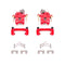 Power Stop 92-01 Honda Prelude Rear Red Calipers w/Brackets - Pair