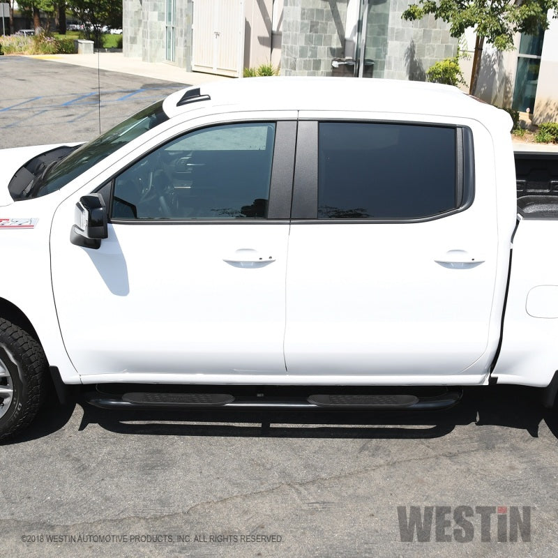 Westin 2019 Chevrolet Silverado/Sierra 1500 Crew Cab Platinum 4 Oval Nerf Step Bars - Black