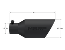 MBRP Universal Dual Wall Angle Rolled End Tip 4-1/2in OD / 2-1/2in Inlet / 11in Length - Black