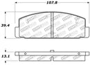 StopTech Performance 89-95 Mazda RX7 / 03-05 Mazda 6 Rear Brake Pads